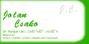 jolan csako business card